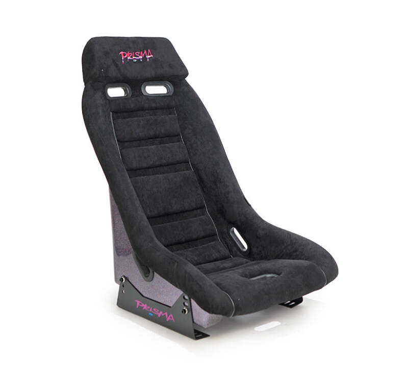 NRG GT Retro Bucket Seat - Black Vegan Leather Black Stitching Multicolor Fiberglass Back w/ Glitter-thumbmail-1