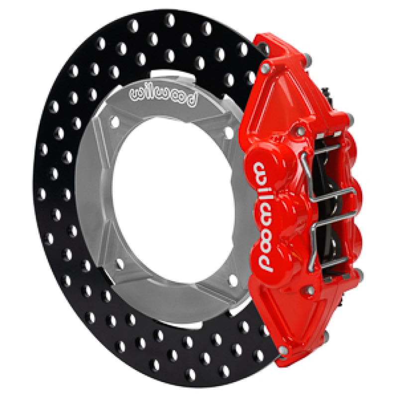 Wilwood 2019 Polaris Turbo UTV6 Rear Kit 11.25in Drilled - Red-thumbmail-1