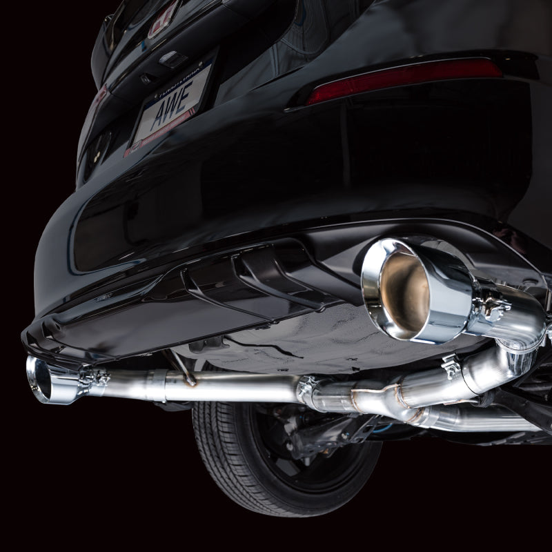 AWE Tuning 22+ Honda Civic Si/Acura Integra Track Edition Catback Exhaust - Dual Chrome Silver Tips-thumbmail-4