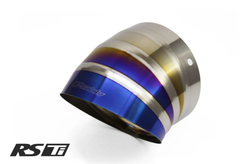 GReddy Burnt Titanium Turndown Tip 115mm Diameter 170mm Length (for Revolution RS / RS-TI / RS-Race)-thumbmail-1