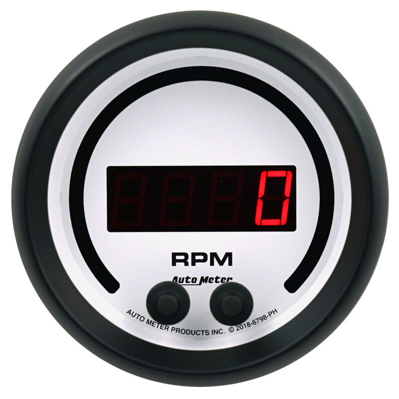 Autometer 85.7mm White 0-16K RPM Tachometer Phantom Elite Digital Gauge-thumbmail-2