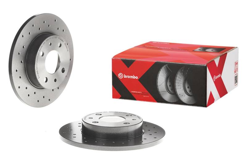 Brembo 10-11 Audi S4/08-11 S5 Front Premium Xtra Cross Drilled UV Coated Rotor-thumbmail-1