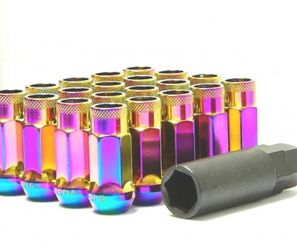 Wheel Mate Muteki SR48 Open End Locking Lug Nut Set of 4 - Titanium 12x1.50 48mm-thumbmail-1