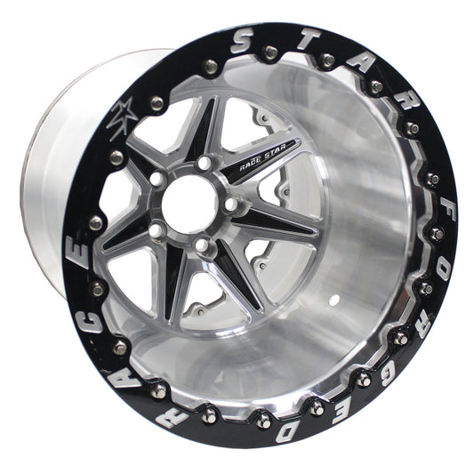 Race Star 72 ValStar 16x16 / 5x4.75BC / 5BS / 3.072in CB / Machined w/Black Accents Wheel