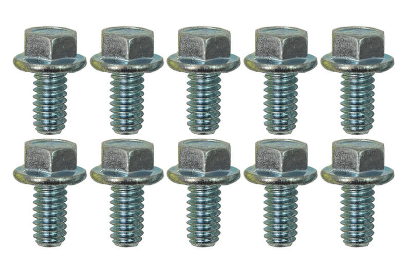 Moroso 1/4in-20 x .500in Serrated Zinc Flange Bolt  - 10 Pack-thumbmail-1