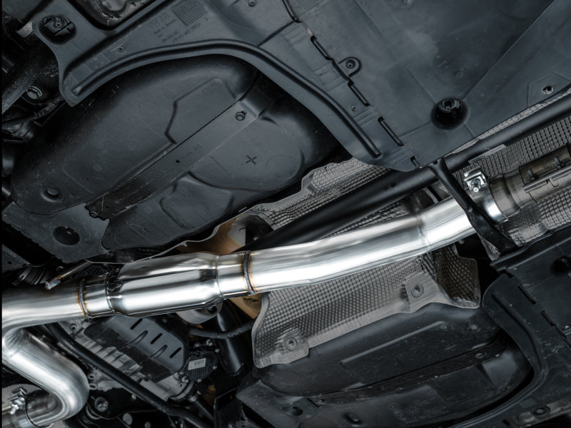 AWE MK8 Volkswagen Golf R 3in Touring Edition Quad Exhaust - Diamond Black Tips-thumbmail-4