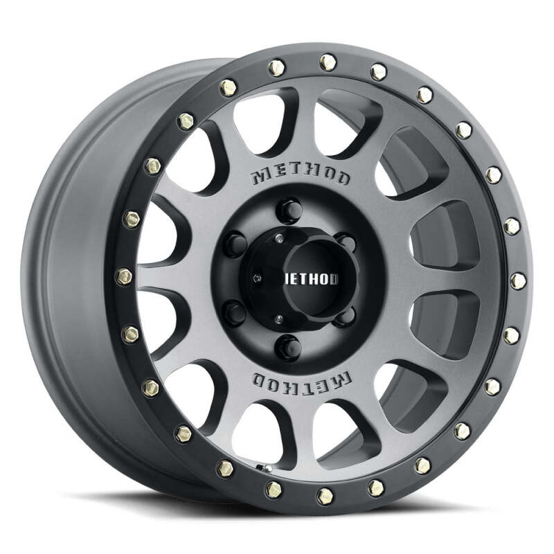 Method MR305 NV 17x8.5 / 0mm Offset / 8x6.5 BP / 130.81mm CB /  Titanium - Matte Black Lip Wheel-thumbmail-1