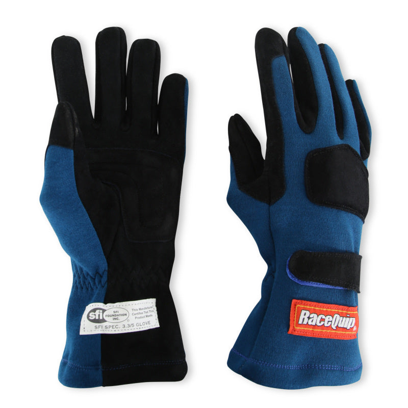 RaceQuip Blue 2-Layer SFI-5 Glove - Large-thumbmail-3