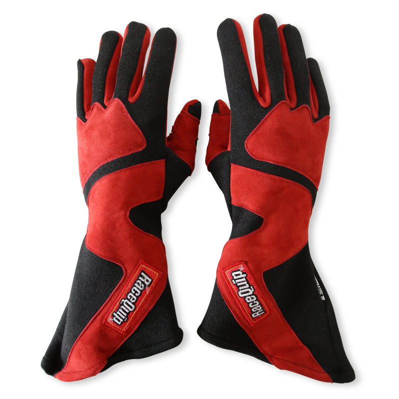 RaceQuip SFI-5 Red/Black Medium Long Angle Cut Glove
