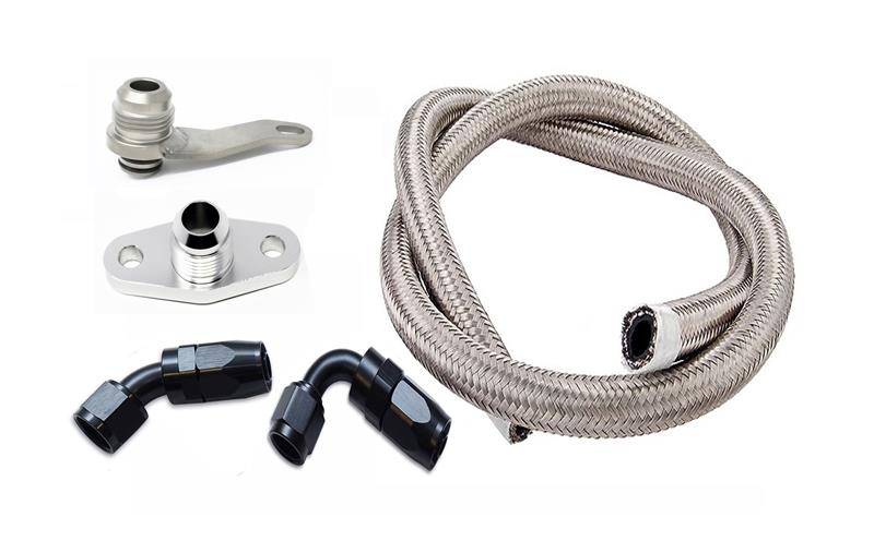 Torque Solution Subaru EJ w/ Garrett GT/GTX -10AN Turbo Oil Return Line Kit-thumbmail-2