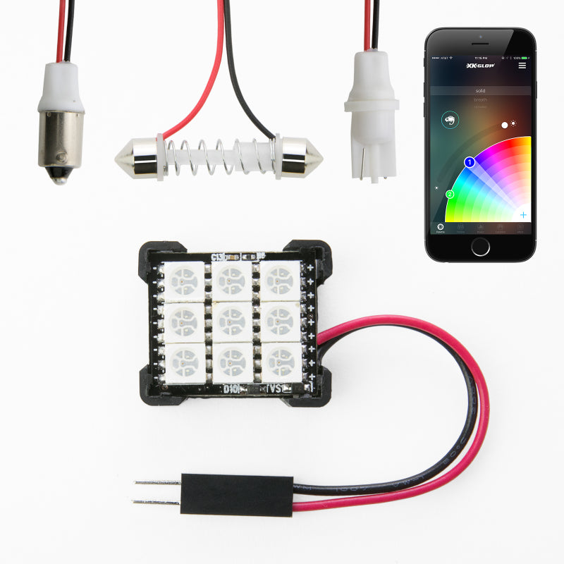 XK Glow RGB Festoon LED Panel XKchrome Bluetooth App Controlled Dome Bulb-thumbmail-1