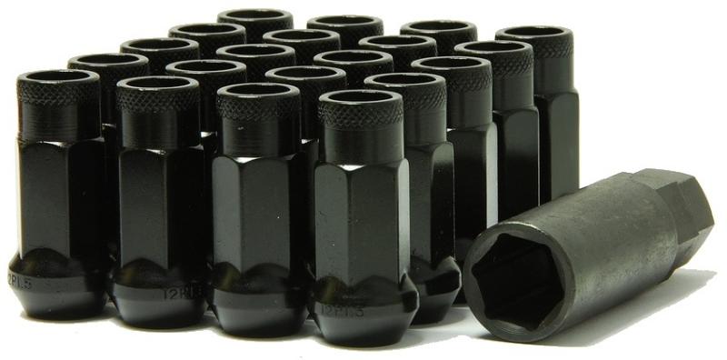Wheel Mate Muteki SR48 Open End Lug Nuts - Black 12x1.50 48mm-thumbmail-2