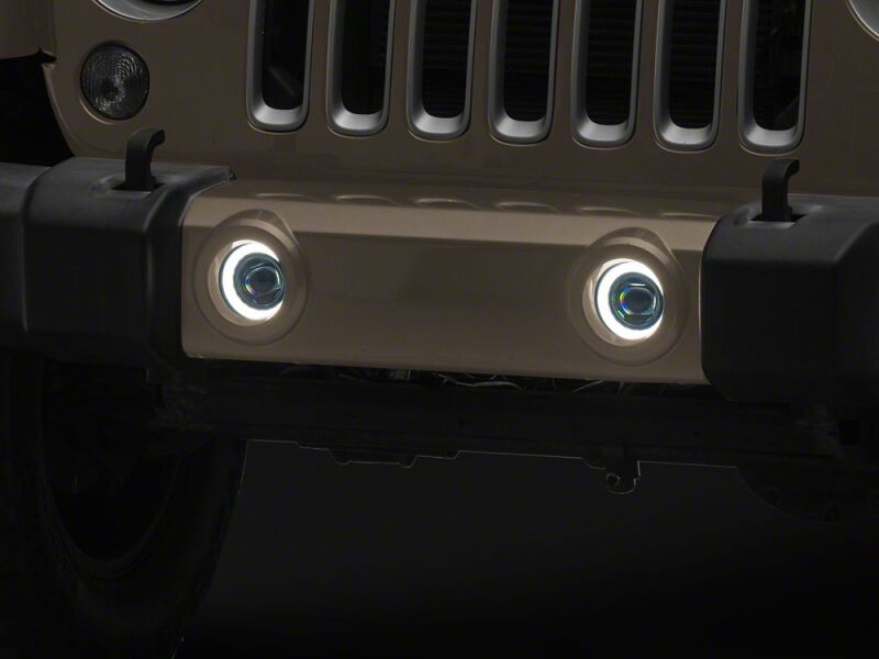 Raxiom 07-18 Jeep Wrangler JK V2 LED Switchback Fog Lights with Amber Turn Signal and Halo Rings-thumbmail-3