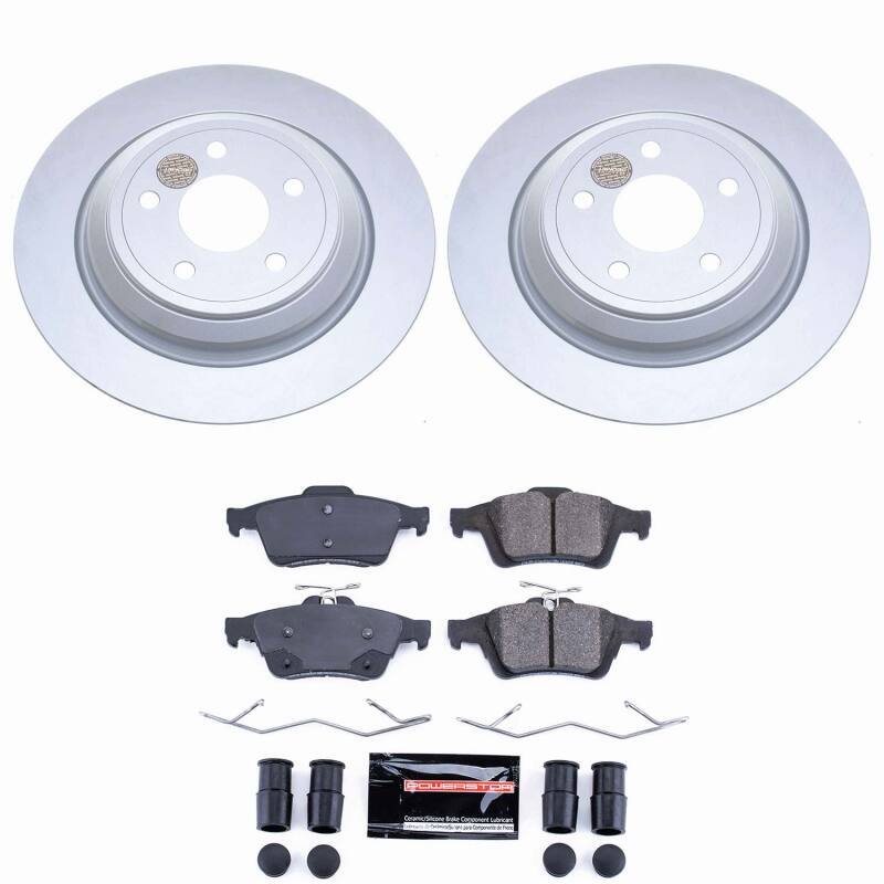 Power Stop 16-18 Ford Focus Rear Z23 Coated Brake Kit-thumbmail-1