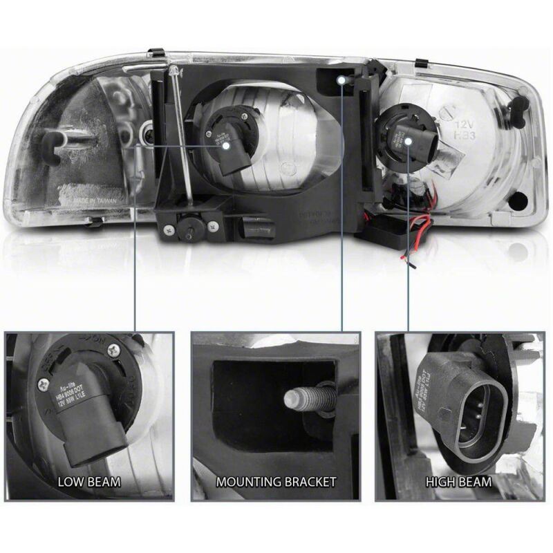Raxiom 99-06 Chevrolet Sierra 1500 Axial Series LED DRL Headlights- Black Housing- Clear Lens-thumbmail-2