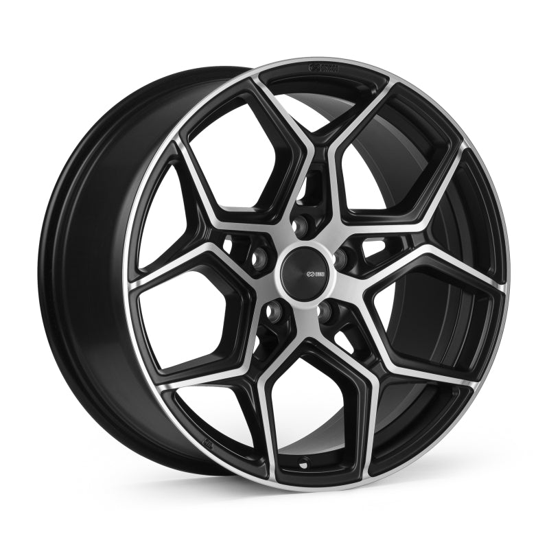 Enkei Quest 18x8 / 5x120 BP / ET40 / 72.6mm Bore - Matte Black Machining Wheel