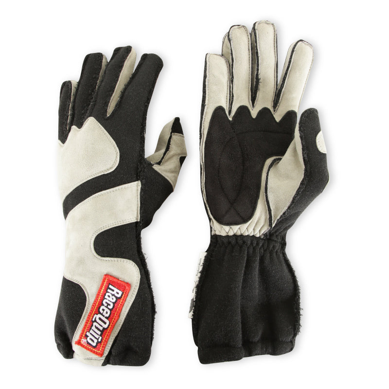 RaceQuip SFI-5 Gray/Black Medium Outseam w/ Closure Glove-thumbmail-3