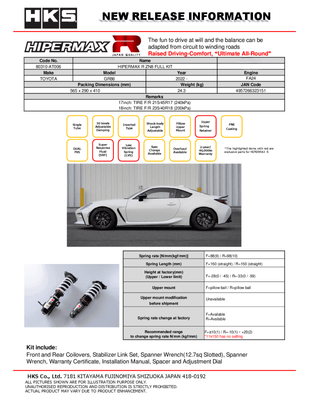HKS Hipermax R ZN8 Full Kit-thumbmail-2