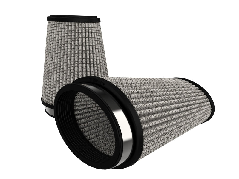 aFe Magnum (3x4-3/4)in Flange ID x (4x5-3/4)in Base x (2-1/2x4-1/4) FLOW Pro DRY S Air Filter (Pair)-thumbmail-1