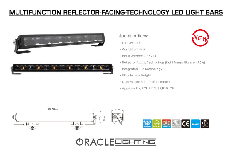 Oracle Lighting Multifunction Reflector-Facing Technology LED Light Bar - 20in-thumbmail-8