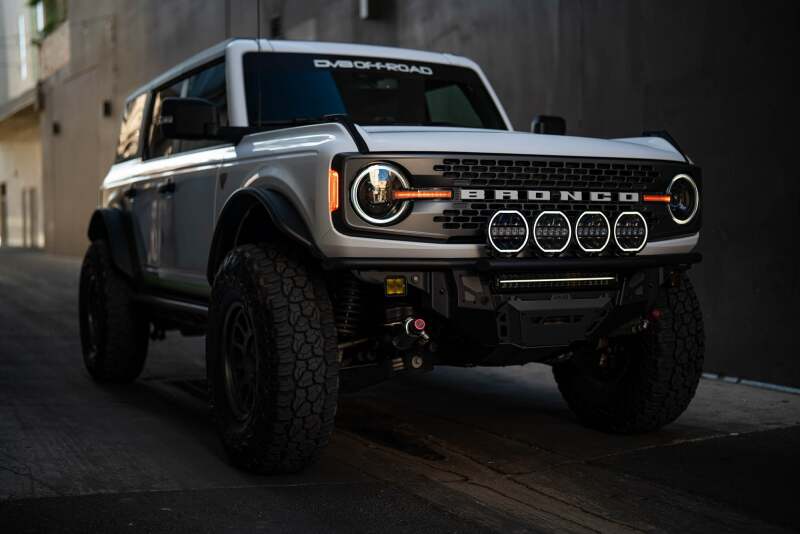 DV8 Offroad 7in Halo Elite Round Light w/ Accent Halo - White/Amber-thumbmail-5