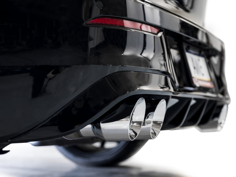 AWE MK8 Volkswagen Golf R 3in Track Edition Quad Exhaust - Chrome Silver Tips-thumbmail-5