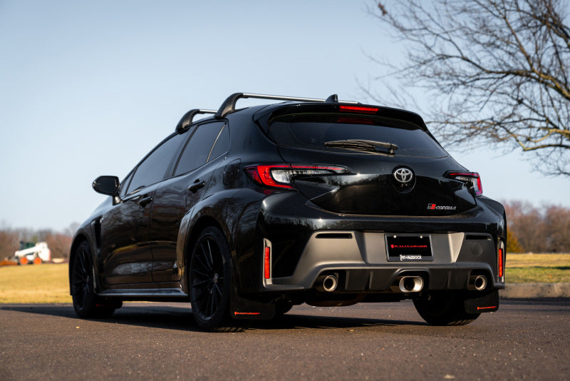 Rally Armor 23-24 Toyota GR Corolla Black Mud Flap w/ Light Blue Logo-thumbmail-3