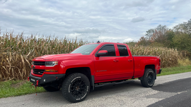 Fishbone Offroad 07-18 Chevrolet Silverado 1500/2500/3500 Double Cab Oval Side Steps -Black Textured-thumbmail-5