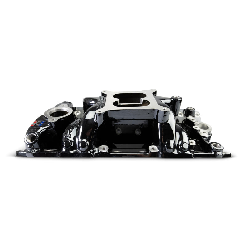 Edelbrock Chevy Small Block Performer RPM AIR-Gap Intake Manifold Black Plasma Finish-thumbmail-4