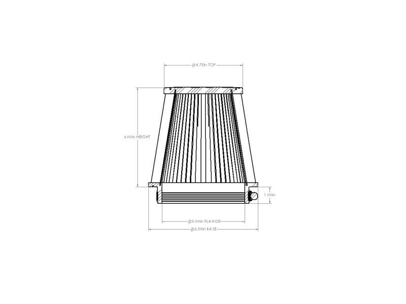 aFe POWER Universal Clamp-On Air Filter w/ D2 Dura-Dry Media - 5in F x 6.5in B x 4.75in T x 6in H-thumbmail-5
