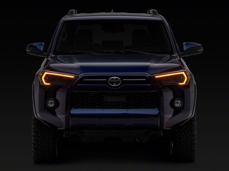 Raxiom 14-24 Toyota 4Runner CXR Series LED Headlights with Amber DRL- Black Housing- Clear Lens-thumbmail-6