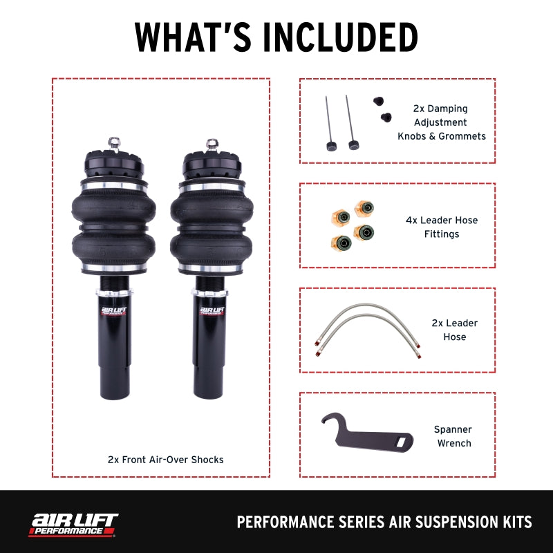 Air Lift Performance 09-16 Audi A4 Quattro & FWD S4/RS4 Front Air Suspension Kit-thumbmail-2