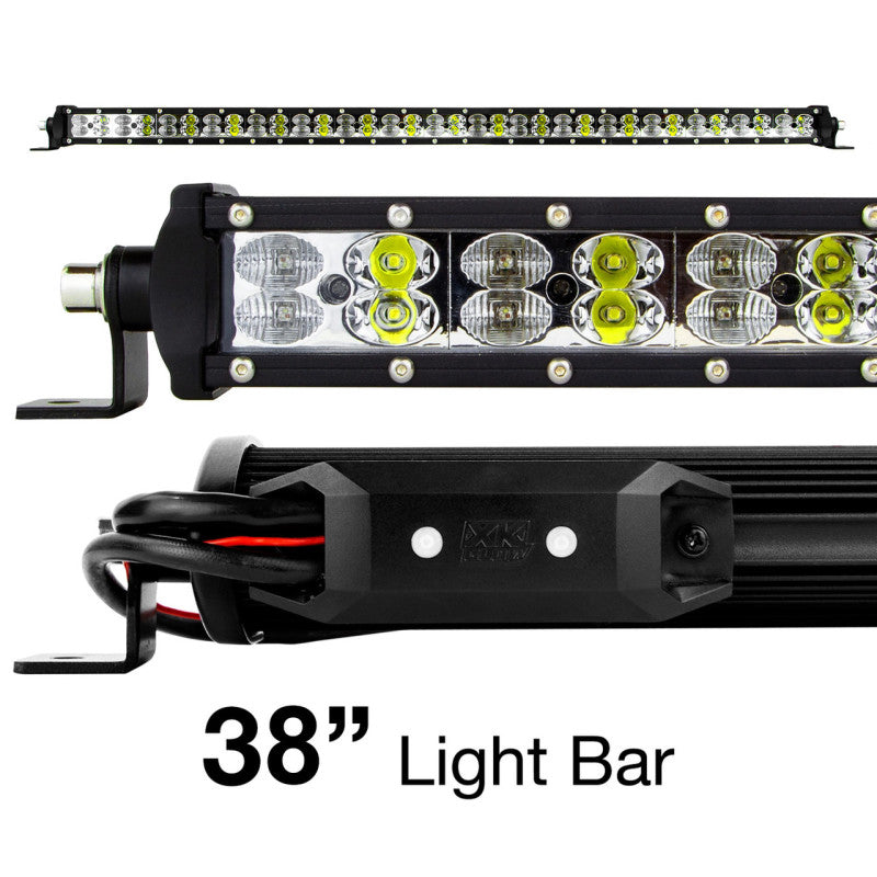 XK Glow RGBW Light Bar High Power Offroad Work/Hunting Light w/ Bluetooth Controller 38In-thumbmail-1