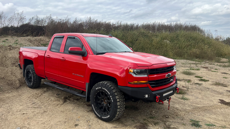 Fishbone Offroad 07-18 Chevrolet Silverado 1500/2500/3500 Double Cab Oval Side Steps -Black Textured-thumbmail-6