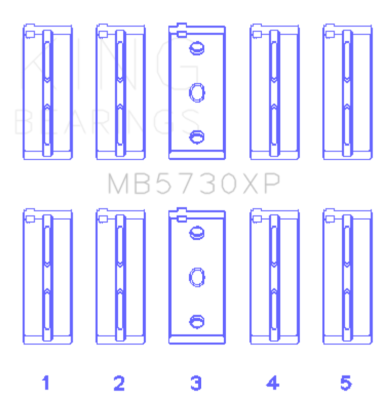 King Engine Bearings Lancia DElta Integrale (Size STDX) Main Bearing Set-thumbmail-2