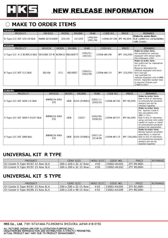 HKS S Type O/C KIT GDB F EJ207 BLK-thumbmail-2