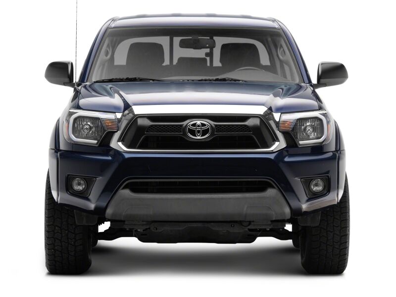Raxiom 12-15 Toyota Tacoma Axial Series Headlights/Seq LED Bar- Black- Clear Lens-thumbmail-5