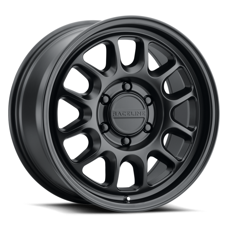 Raceline 958B Rogue 17x8in / 6x120 BP / 30mm Offset / 67.1mm Bore - Satin Black Wheel-thumbmail-1