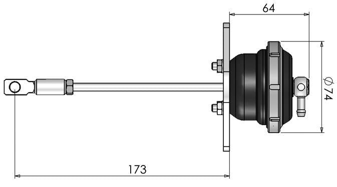 Turbosmart IWG75 Mitsubishi EVO 10 24 PSI Black Internal Wastegate Actuator-thumbmail-5
