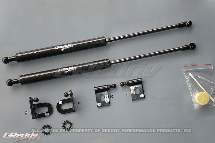 GReddy 08-11 Mitsubishi Evo X CZ4A Engine Hood Lifter Kit (Designed for OEM weight hoods.)-thumbmail-2