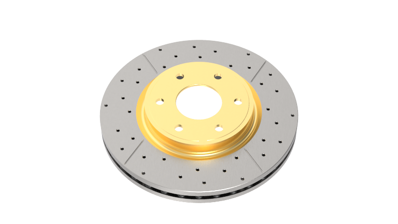 DBA 97-01 Acura Integra Type R Rear Drilled & Slotted Rotor (w/Gold Hat)-thumbmail-6