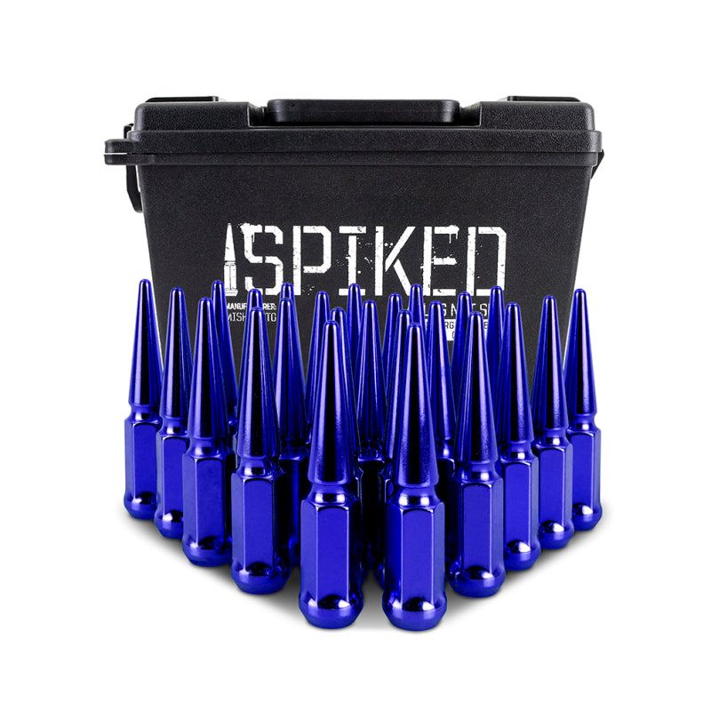Mishimoto Mishimoto Steel Spiked Lug Nuts M12 x 1.5 24pc Set Blue-thumbmail-3