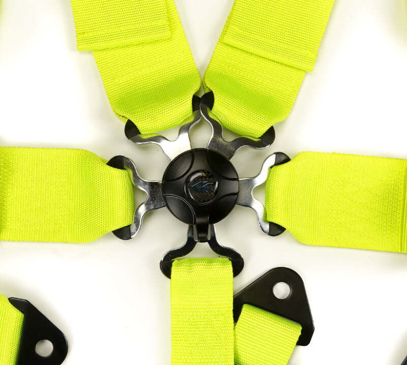 NRG SFI 16.1 5Pt 3 Inch Seat Belt Harness with Pads / Cam Lock - Neon Green-thumbmail-3