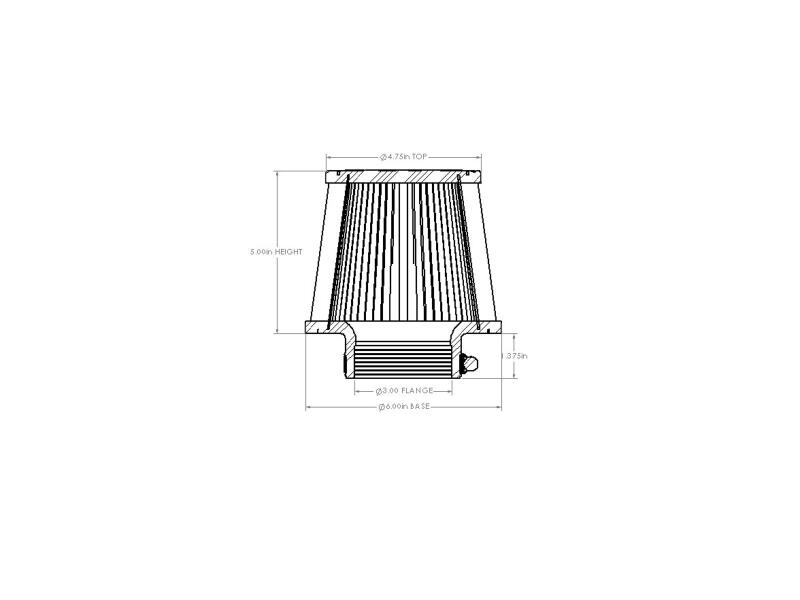 aFe POWER Universal Clamp-On Air Filter w/ D2 Dura-Dry Media - 3in F x 6in B x 4-3/4in T x 5in H-thumbmail-5