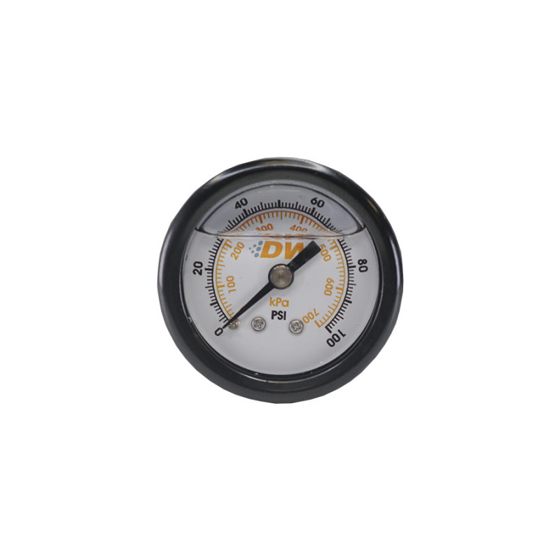 DeatschWerks 0-100 PSI 1/8in NPT Mechanical Fuel Pressure Gauge 1.5in Diameter Black Housing-thumbmail-2