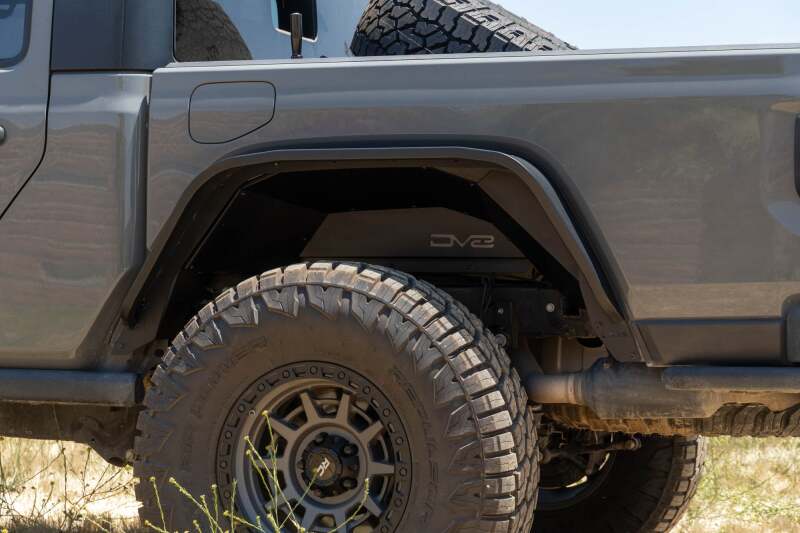 DV8 Offroad 20-24 Jeep Gladiator JT Rear Inner Fender Liners - Satin Black-thumbmail-7