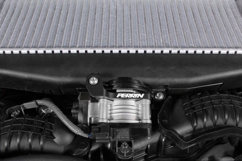 Perrin 2022+ Subaru WRX/19-23 Ascent/Legacy/Outback Top Mount Intercooler Bracket - Black-thumbmail-2