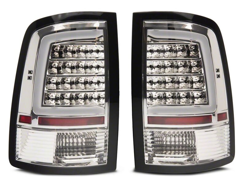 Raxiom 09-18 Dodge RAM 1500 Axial Series LED Tail Lights- Chrome Housing- Clear Lens-thumbmail-6