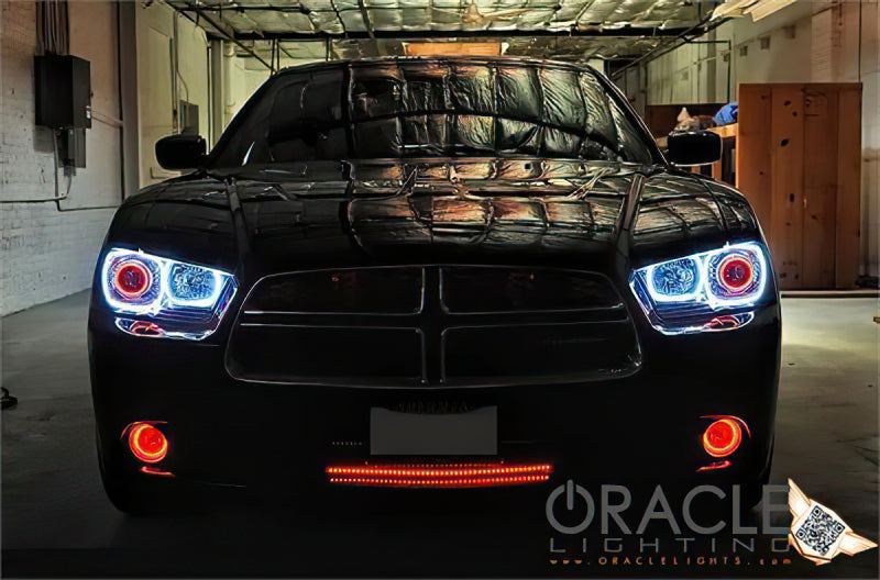 Oracle 11-12 Dodge Charger LED Fog Light Halo Kit - Red-thumbmail-3