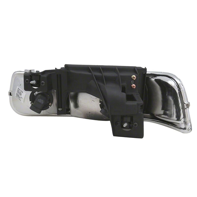 Raxiom 99-02 Chevrolet Silverado 1500 Axial Series Euro Headlights- Chrome Housing- Clear Lens-thumbmail-2